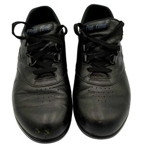 SAS Free Time Black Leather TripadComfort Walking Shoes Everyday Casual Sneakers